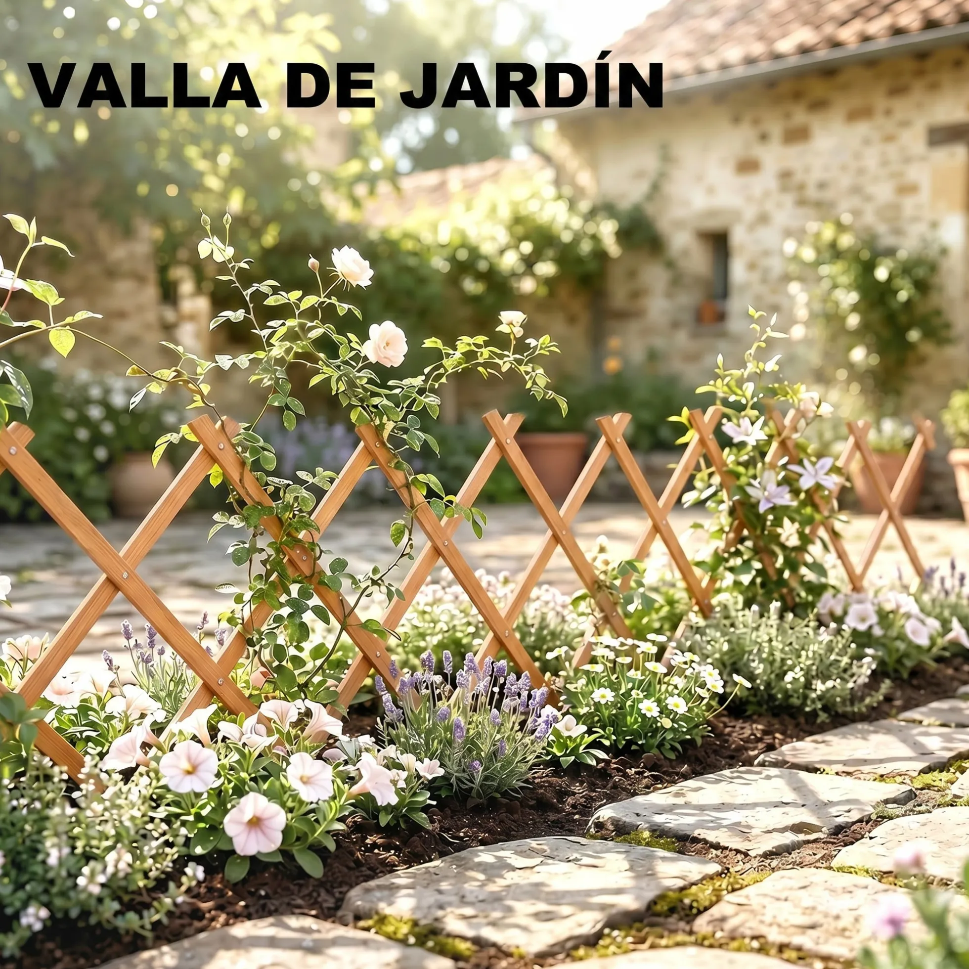 Outsunny Enrejado De Jardín De Madera Extensible 180x60 Cm Marrón Claro