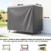 Outsunny Funda Balancín Jardín Con 2 Cremalleras 205x124x164 Cm Gris Oscuro