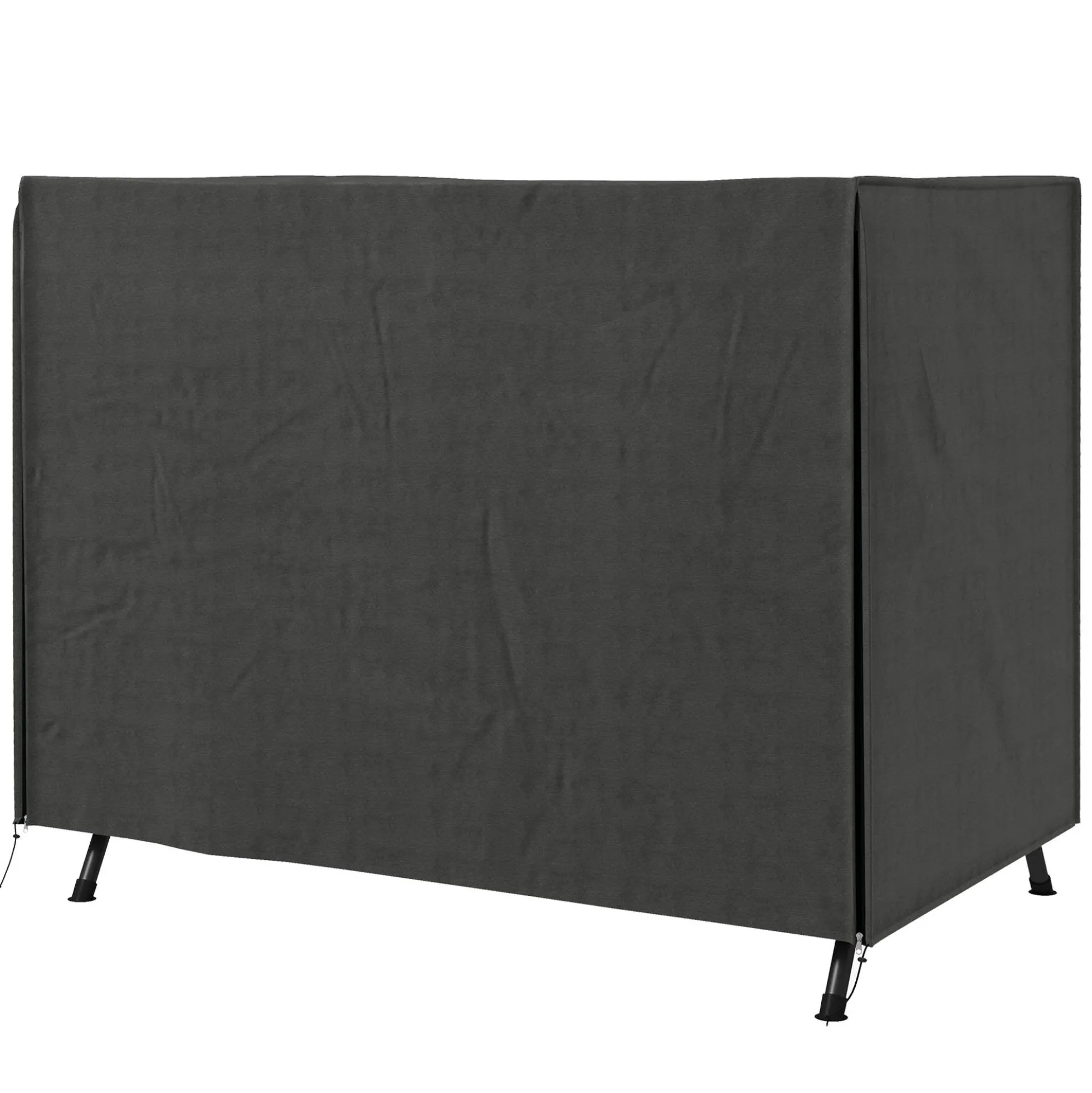 Outsunny Funda Balancín Jardín Con 2 Cremalleras 205x124x164 Cm Gris Oscuro