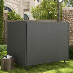 Outsunny Funda Balancín Jardín Con 2 Cremalleras 205x124x164 Cm Gris Oscuro