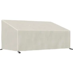 Outsunny Funda Protectora Beige Para Banco 3 Plazas 218x111x101 Cm