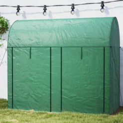 Outsunny Invernadero De Exterior Con 2 Puertas Enrollables 200x100x178 Cm Verde