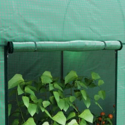 Outsunny Invernadero De Exterior Con 2 Puertas Enrollables 200x100x178 Cm Verde