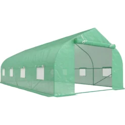 Outsunny Invernadero De Jardín 6x3x2 M Tipo Túnel Para Cultivo Plantas