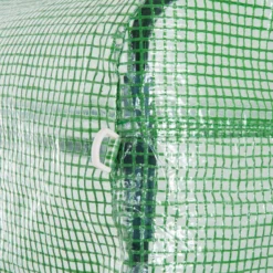 Outsunny Invernadero De Túnel 3x3x2 M Con Puerta Enrollable Y 4 Ventanas Verde