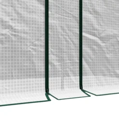 Outsunny Invernadero Pequeño Con 2 Puerta Con Cremallera 200x100x178 Cm Blanco
