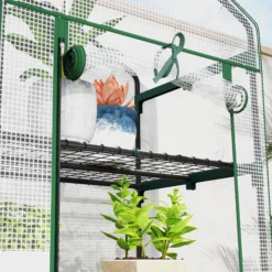Outsunny Invernadero Pequeño Con Estantes De 5 Niveles 69x49x193 Cm Transparente