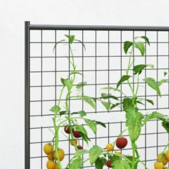 Outsunny Jardinera Con Celosía Para Plantas Trepadoras Y Fondo Abierto Gris