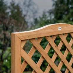 Outsunny Jardinera Con Enrejado De Madera Con 2 Cajas Plegables 73x70x170 Cm