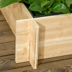 Outsunny Jardinera De 3 Niveles Con Enrejado Para Cultivos Verduras 95x95x110 Cm