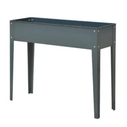 Outsunny Jardinera Elevada Rectangular Con 3 Orificios De Drenaje Para Planta