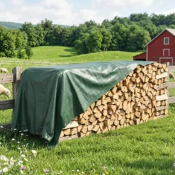Outsunny Lona Impermeable Exterior 6x8 M Pe Resistente A Rasgaduras 90 G/m²