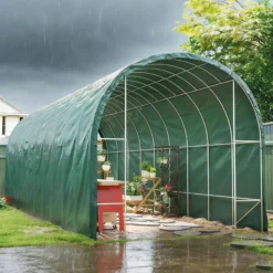 Outsunny Lona Impermeable Exterior 6x8 M Pe Resistente A Rasgaduras 90 G/m²