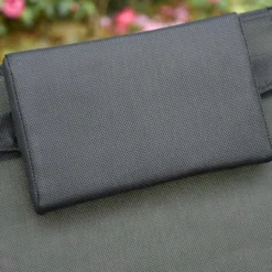 Outsunny Mecedora De Exterior Con Reposabrazos Y Bolsillo Lateral Negro
