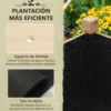 Outsunny Mesa De Cultivo De Madera 115x55x80 Cm Con Tela No Tejida Natural