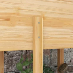 Outsunny Mesa De Cultivo De Madera 115x55x80 Cm Con Tela No Tejida Natural