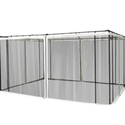 Outsunny 4 Paneles Laterales 352x207 Cm Para Carpa De Jardín Mosquitera