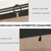 Outsunny 4 Paredes Laterales Para Cenador 3x2 M Con Ganchos Marrón
