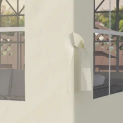 Outsunny 4 Paredes Laterales Para Cenador 3x3 M Con 8 Ventanas Crema