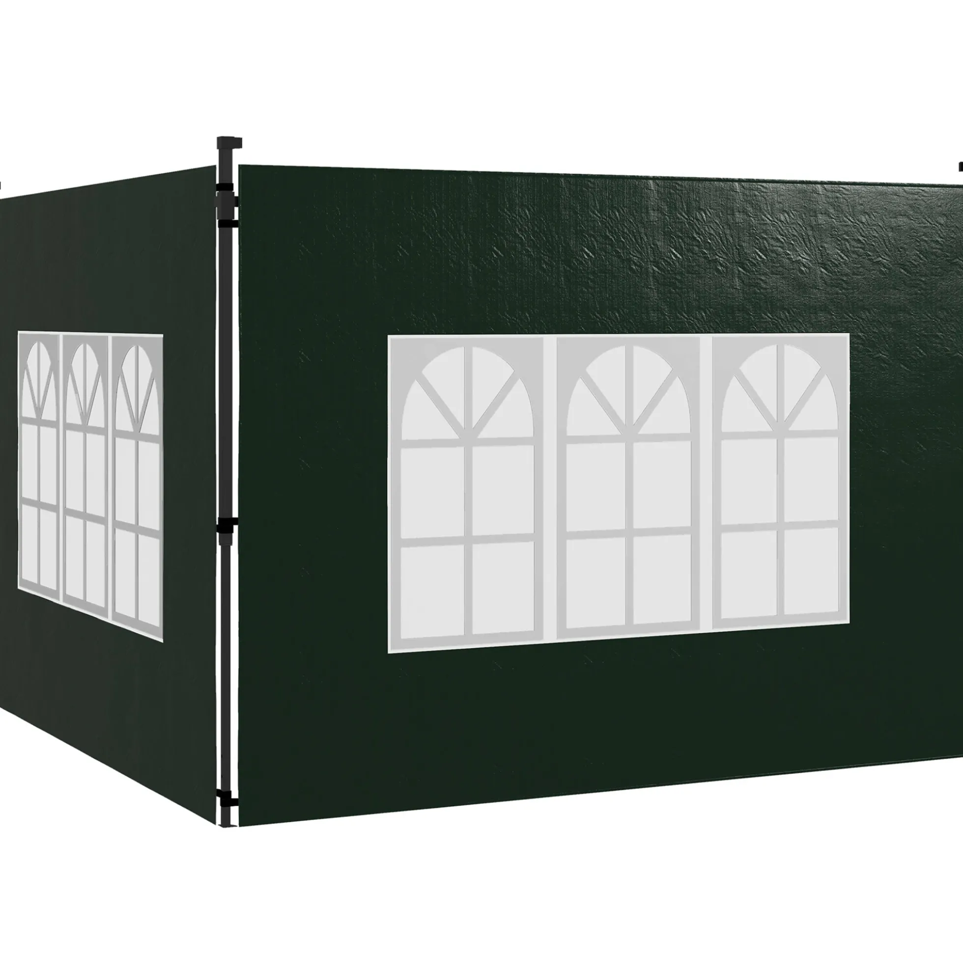 Outsunny Paredes Laterales Para Carpa 3x3 M Y 3x6 M 293x193 Cm Verde Oscuro