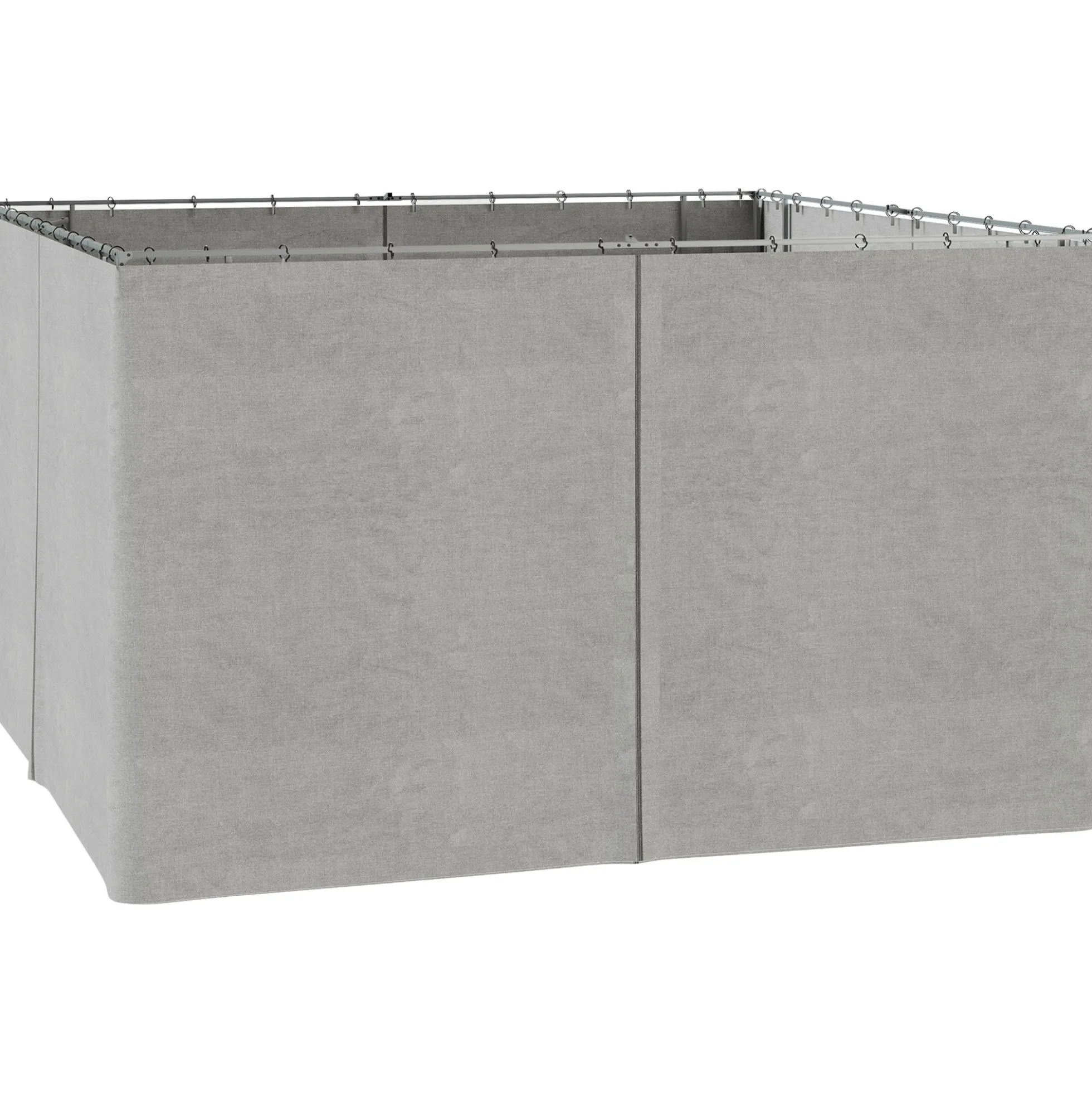 Outsunny 4 Paredes Laterales Para Cenador 3,5x2 M Sin Ventanas Gris Claro