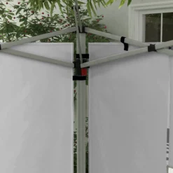 Outsunny Paredes Laterales Para Carpa De 2 Paneles 295x195 Cm Con Ventana Gris