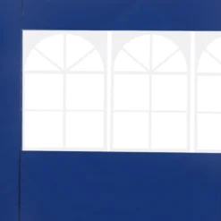 Outsunny 2 Paredes Laterales 2x3m Con Ventanas Para Carpa 3 X 3 M/3 X 6 M Azul