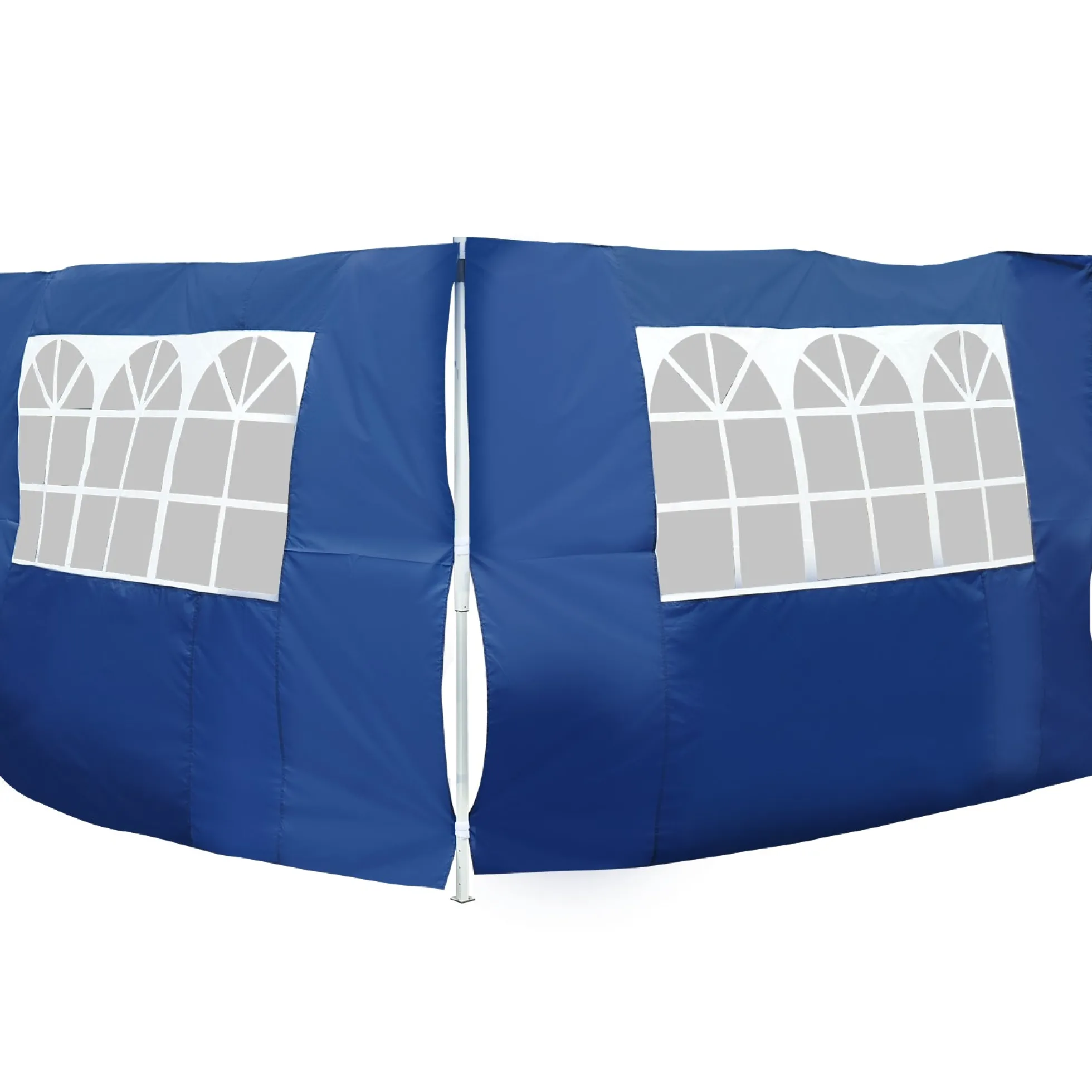 Outsunny 2 Paredes Laterales 2x3m Con Ventanas Para Carpa 3 X 3 M/3 X 6 M Azul