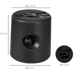 Outsunny 4 Pesos Para Carpas Rellenables De Agua 8,7 Kg O Arena 12 Kg