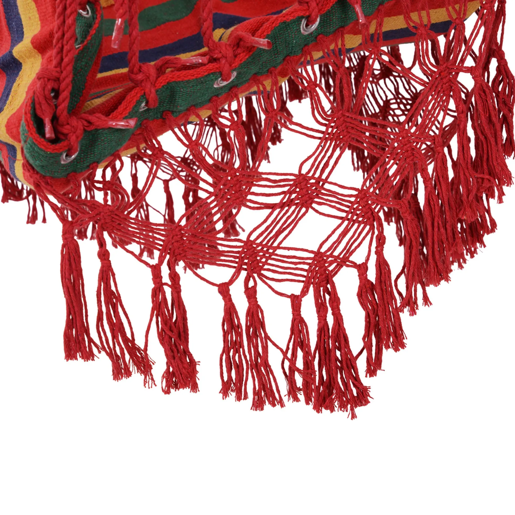 Outsunny Silla Colgante Algodón Poliéster 100 Kg Interior Exterior 100x60x100 Cm