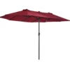 Outsunny Sombrilla Doble Extragrande Parasol Para Terraza Patio Protección Solar