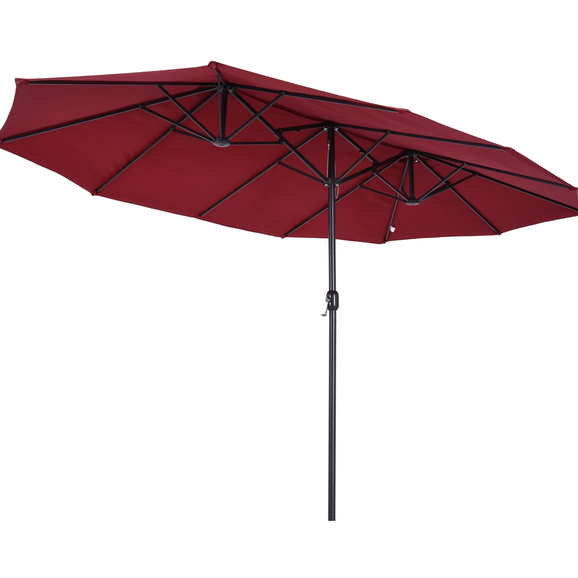 Outsunny Sombrilla Doble Extragrande Parasol Para Terraza Patio Protección Solar