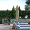 Outsunny Sombrilla Doble 4x2 M Con 36 Luces Led Manivela Upf50+ Beige
