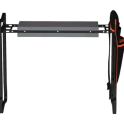 Outsunny Taburete De Jardín Plegable Con Bolsa De Herramientas Carga 150kg Negro
