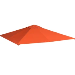 Outsunny Techo De Repuesto 300x300 Cm Cenador De Jardín Con 8 Orificios Naranja