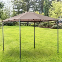 Outsunny Techo De Repuesto 300x300 Cm Cenador De Jardín Con 8 Orificios Beige