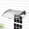 Outsunny Tejadillo De Protección 75x100cm Marquesina Para Puerta Transparente