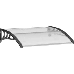 Outsunny Tejadillo De Protección 75x100cm Marquesina Para Puerta Transparente