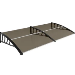 Outsunny Tejadillo De Protección 200x96 Cm Para Puertas Y Ventanas Marrón