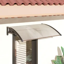 Outsunny Tejadillo De Protección Para Puertas Ventanas Contra Sol Y Lluvia
