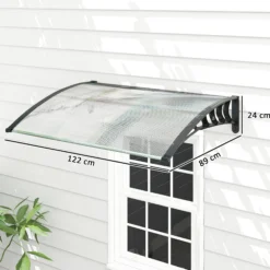 Outsunny Tejadillo De Protección Para Puertas Ventanas Contra Sol Y Lluvia