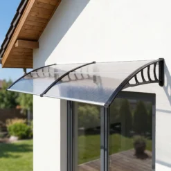 Outsunny Tejadillo De Protección 200x96 Cm Para Puertas Y Ventanas Transparente