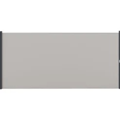 Outsunny Toldo Lateral Retráctil Pantalla Enrollable 300x140 Cm Gris Claro