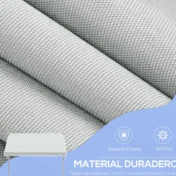 Outsunny Toldo Manual Retráctil 300x175x210-310cm Manivela Protección Uv40 Crema