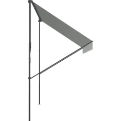 Outsunny Toldo Manual Retráctil 300x175x210-310cm Manivela Protección Uv40 Crema