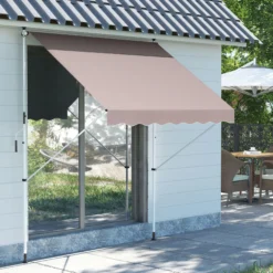 Outsunny Toldo Manual Retráctil 200x150x170-280cm Con Manivela Para Terraza
