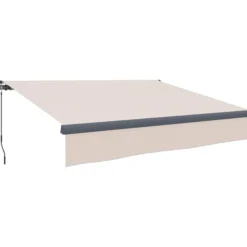 Outsunny Toldo Manual Retráctil 3x2 M Ajustable Con Manivela Protección Uv50+