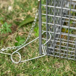 Outsunny Trampa Para Animales Vivos Plegable 66x24x30,5cm Con Puerta Y Asa Plata