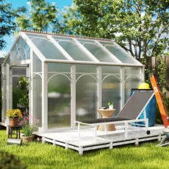 Outsunny Tumbona Jardín Exterior Con Ruedas Respaldo Ajustable 166x60x84 Cm Gris