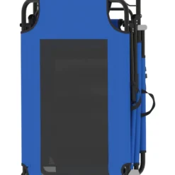 Outsunny Tumbona Plegable Respaldo Ajustable En 4 Niveles 175x58x68 Cm Azul